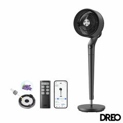 DREO Turbopoly™ 350S Smart Pedestal Fan with 3D Oscillation