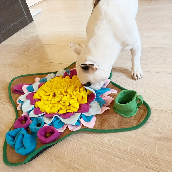 Pet Dog Snuffle Mat Sniffing Treat Foraging Puzzle Feeder Toy Nose Training Pad