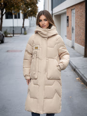 Women's Padded Coat, Long Style Outerwear, Fashionable New Winter Arrival, Warm Casual Thickened Padded Jacket