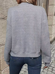 Solid Color Casual Zip-Up Cardigan Jacket