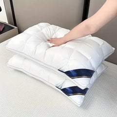 Pack of 2 3D Sleep Pillow, Extra-Large Luxury Hotel-Quality Bed Pillows, Comfortable Pillow for Sleeping, White Standard Style Home & Hotel Use