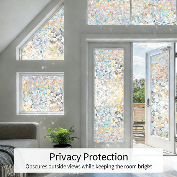Frosted Window Film 39x23 Inch Self Adhesive Privacy Film Bubble Free Static Cling Anti-UV Glass Sticker Easy to Install for Home Office Bathroom Door Window Decor