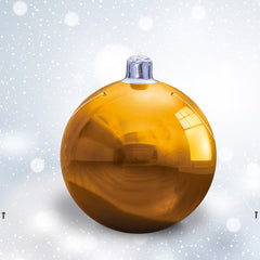 5 Ft Lumations Inflatable Giant Christmas Ornament in Gold