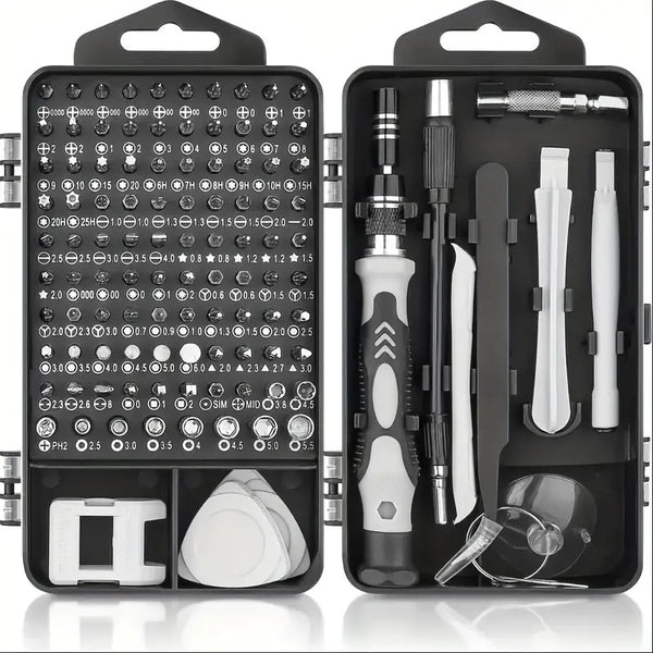 114-in-1 Premium Screwdriver Tool Set, Magnetic Bit Design & High Hardness Construction, Multi-functional Repair Kit with Specialty Special-Shaped Screw Bits