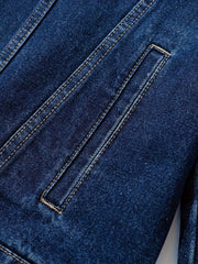 Men's Casual Slim Jacket Vintage Lapel Denim Jacket