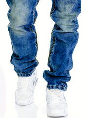 American Snowflake Jeans, Fashionable and Versatile Straight-Leg Pants