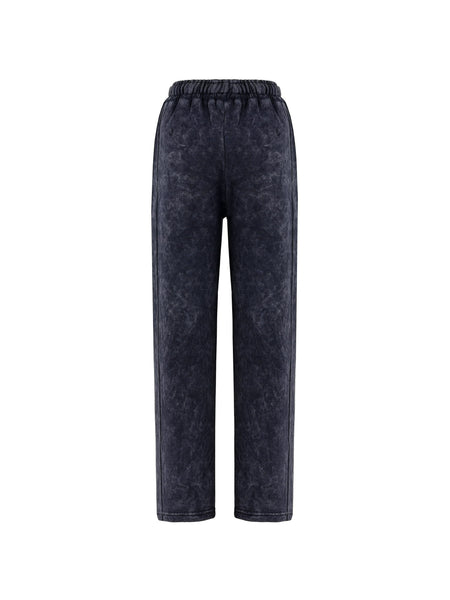 Women Acid Wash Zip Tracksuit Straight Leg Joggers - Stylish Female Jacket - Womenswear Full Sleeve Casual Comfort Zip Style Drawstring Pant