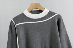 New Casual Checkered Sweater Set for Women - Trendy Style, Ideal for Spring, Autumn, And Winter