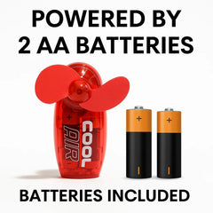 3 x Handheld Mini Fan - Battery Operated - Portable Pocket Cooling Fans
