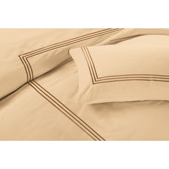 Embroided Baratta Stitch Duvet Cover Set with Matching Pillowcases - Ultra-soft Brushed Microfibre – Chic & Modern Design – Easy Care & Machine Washable