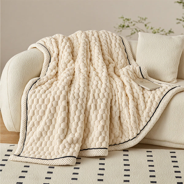 Weighted Blankets, 1pc Double Sided Milk Velvet Throw Blankets, Luxurious, Soft & Warm for Couch, Bed, Office, Car, Thickened All Season, Sofa & AC Warm Nap Blanket, Ideal Housewarming Gift, Single/Double/King/Super King