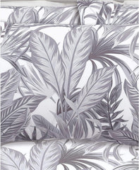 Night Comfort Breathable Duvet Cover with Pillowcases | 100% Polycotton Percale Exclusive Peyton Grey White Design | Machine Washable and Non-Allergenic Bedding Set