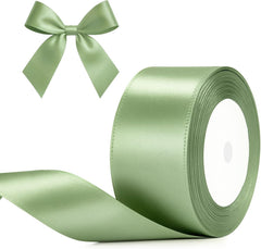 G2PLUS White Stain Ribbons - 22M Thick Fabric Gift Wrap Ribbons for Crafting, Wedding & Valentine'S Day Decoration