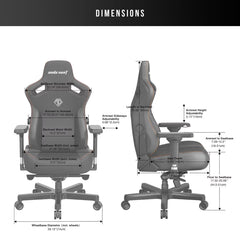 Anda Seat Kaiser Series 3 Extra Large Gaming Chair, Black