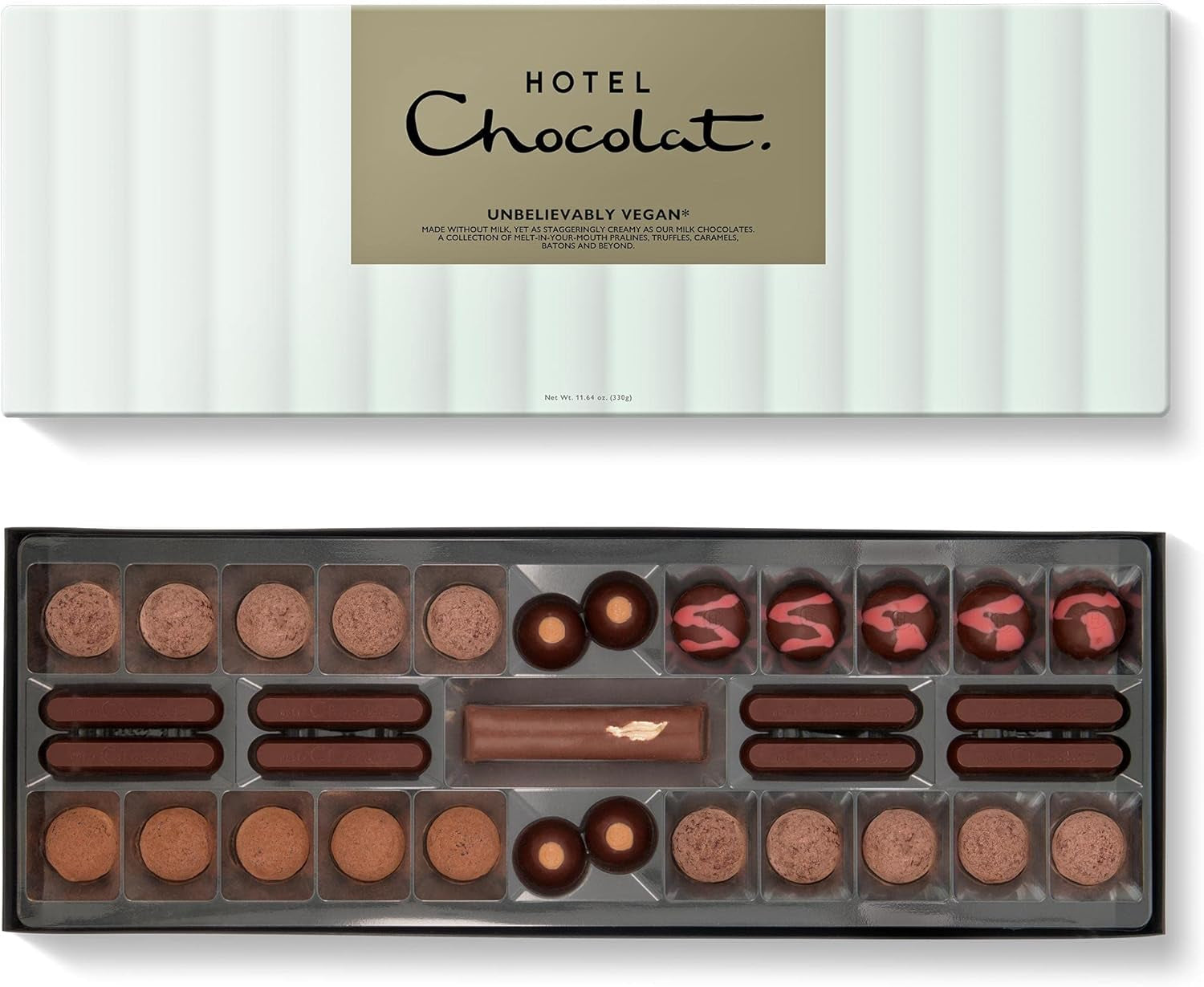 Hotel Chocolat Everything Sleekster Chocolate Gift Box. 355G. Milk, White and Dark Chocolates Ideal for Birthday, Thank You, Anniversary. Christmas 2025. Gifts for Her, Gifts for Men.