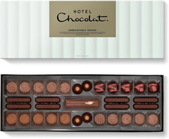 Hotel Chocolat Everything Sleekster Chocolate Gift Box. 355G. Milk, White and Dark Chocolates Ideal for Birthday, Thank You, Anniversary. Christmas 2025. Gifts for Her, Gifts for Men.