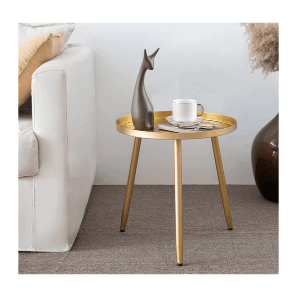 Metal End Table, Round Side Table, Nightstand/Small Tables for Living Room, Accent Tables Cheap, Side Table for Small Spaces,41.5 × 46.5 cm