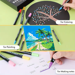 36 Colors Dual Tip Acrylic Pens Markers