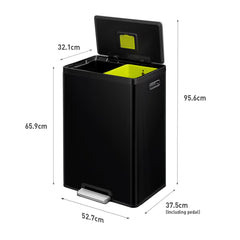 EKO Ecocasa 60L Recycling Bin in Stainless Steel