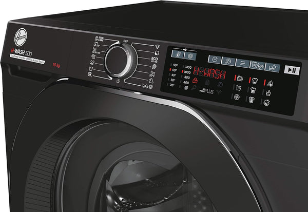 Hoover H-WASH 500 10Kg Freestanding Washing Machine, 1400 RPM, a Rated, Eco‑Power Inverter Motor, Hon App, 60 Programmes, Care Dose, Power Care System, Black, 60X59X85 Cm ‑ HW 410AMBCB/1-80
