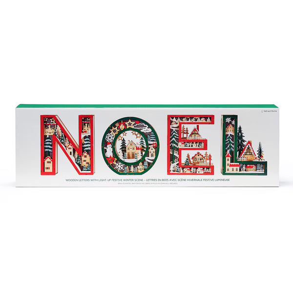 NOEL Light up Wooden Letters- Set of 4