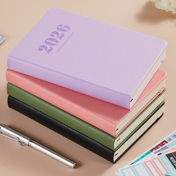 2026 Diary, A5 Diary Planner Daily and Monthly, Diary Page a Day Form January 2026 to December 2026, with Monthly Tabs | 4 Planning Stickers | Inner Pocket, 21.5 X 14.5cm
