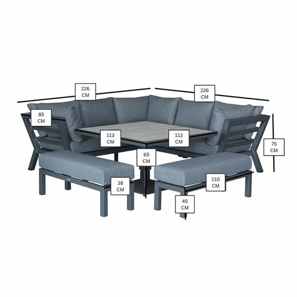 Bramblecrest San Marino 4 Piece Deep Seating Corner Patio Set
