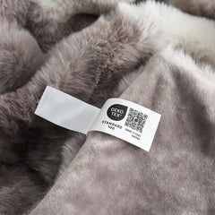 Luxury King Size Faux Fur Blanket, Double Sided Bubble Plush Throw, Machine Washable & Anti-Shedding, Oversized Warm Bedspread for Bed Sofa, Perfect Valentine's Day Gift for Couples - All-Season Faux Fur Throw Blanket - 274.32x228.6 cm - Printed Grey