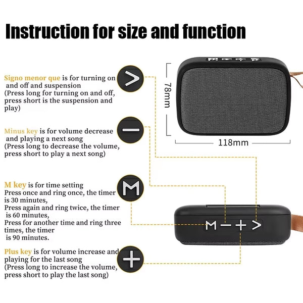 Portable Speakers Outdoor Bluetooth 5.0 Mini Oxford Loudspeaker Wireless Column 3D Stereo Music Player Surround Hifi Sound Box