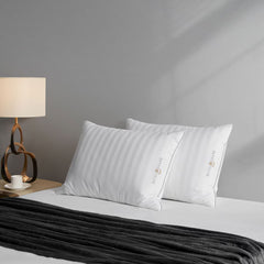 Hotel Grand Feather & down Rolled Pillow, 2 Pack
