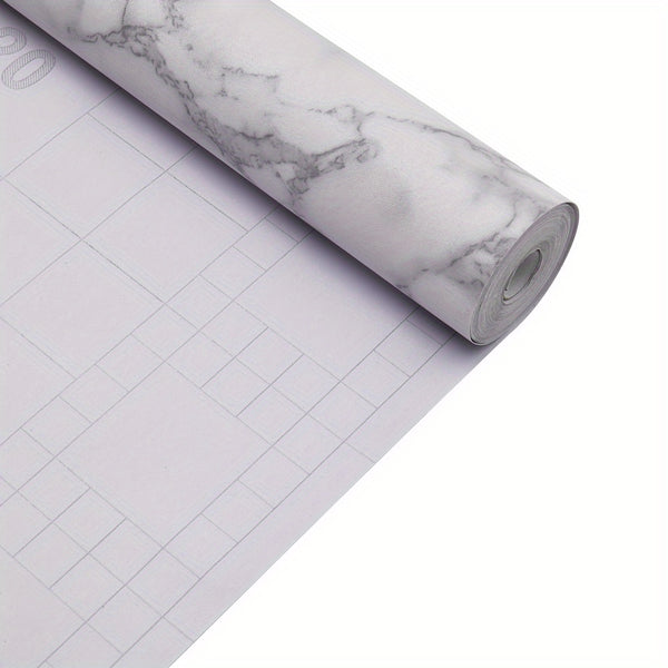 10M Self Adhesive Grey White Marble Effect Vinyl Wrap Film for Kitchen Worktops Wall Floor Sticker