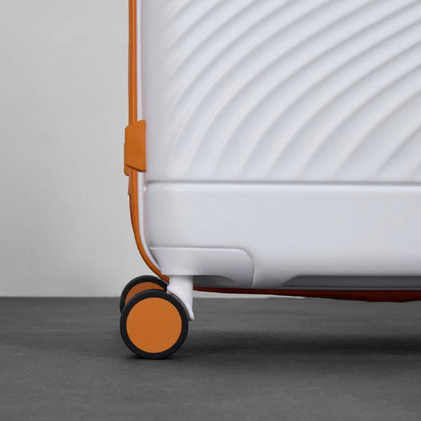 Rock Love Island Hardside Large Suitcase in White + Orange