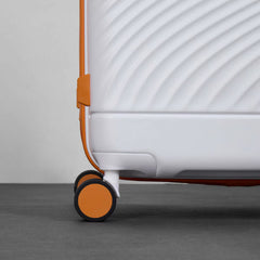 Rock Love Island Hardside Large Suitcase in White + Orange