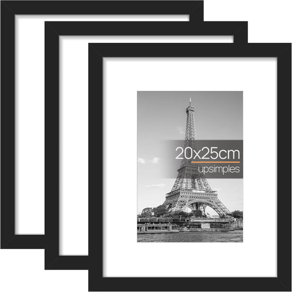 3 Pack A4 Picture Frame, A4 Black Picture Frames 21 X 29,7 Cm, Frame Wall Hanging Landscape or Portrait Orientation