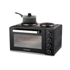 Mini Oven with Double Hotplate, 28L, by Hamilton Beach