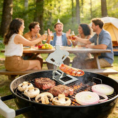 Stainless Steel Hot Dog Grill, Funky Muscle Man Hot Dog Grill, Portable Hot Dog Grill-Camping And Party BBQ Additions