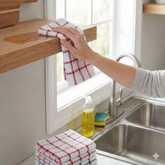 Extra large Terry Kitchen Tea Towels Pure & Super Absorbent | Non-Stick and Reusable Available in pack of 2, 4, 8 &12.