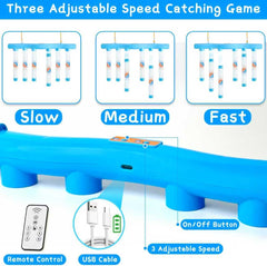 Reflex Challenge Catching Sticks Game Hand Speed Challenge Reaction Training Toy for Kids and Adults Glow in the Dark Stick Drop with 3 Adjustable Speeds Hand Eye Coordination Educational Gift