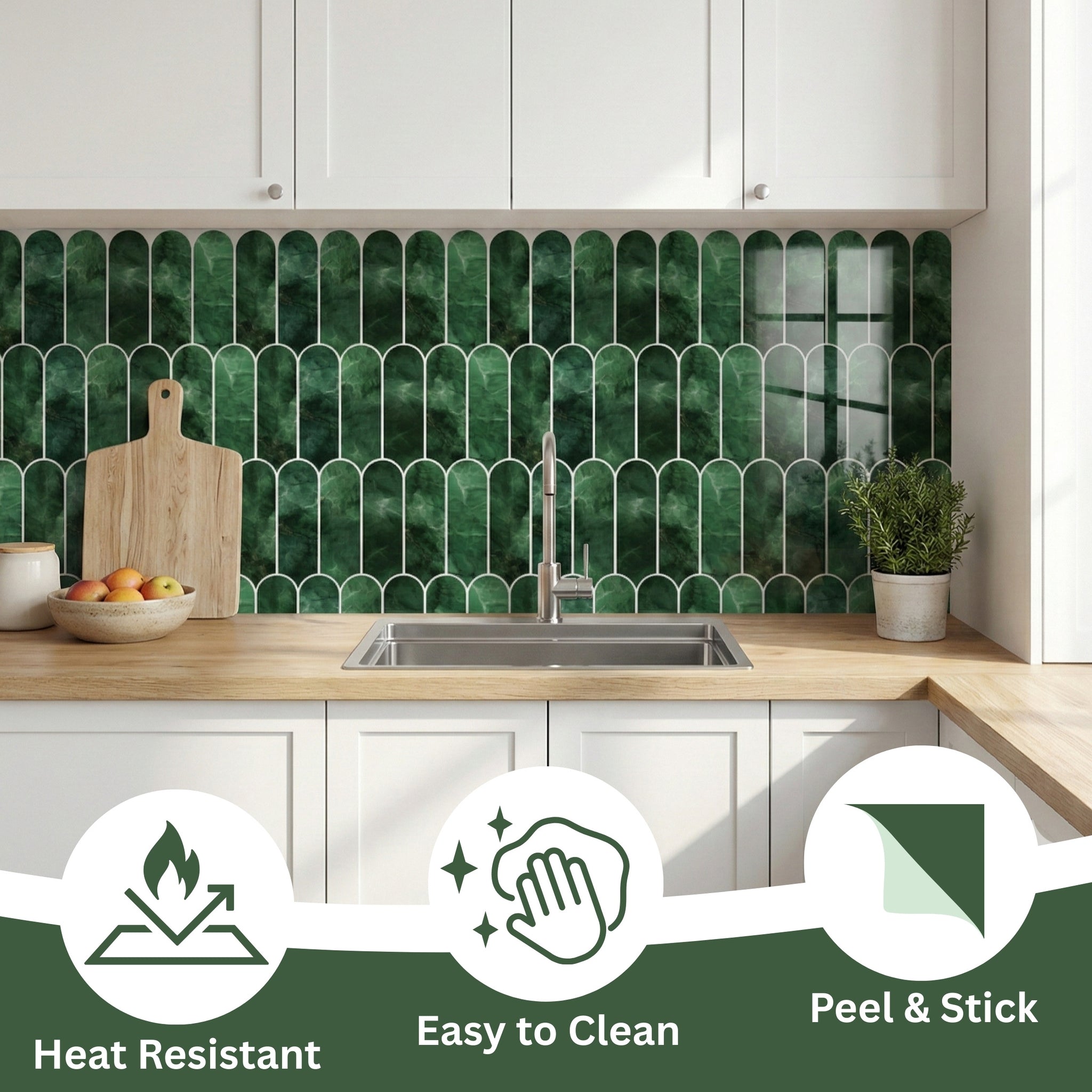 12pcs Self Adhesive Wall Tile Sticker 15.4 x 30.5 cm Peel and Stick Tiles for Kitchen and Bathroom