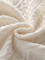 2025 Winter American Stand-Up Collar Half-Zip Knit Aran Sweater Mr. Pony Knitwear Pullover Card