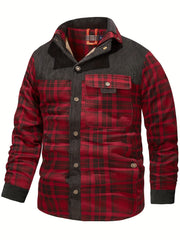 US Size Men'S Casual High-Quality Fall/Winter Plaid Jacket
