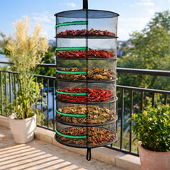 6/8 Layers Indoor/Outdoor Herb Drying Rack - Wall-Mounted, Made of Durable Oxford Fabric, Suitable for Drying Seeds, Vegetables, Fruits