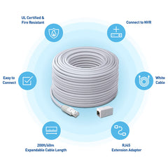 Swann 60M/200Ft Network Extension Cable, SWNHD-60MCAT5E-GL