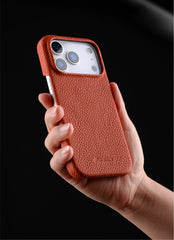 Phone Case - High-Quality Leather Case Designed for The for Iphone 17 Pro Max Featuring Magnetic Support, Also Compatible with The for Iphone 16 Pro, Providing a Sturdy Cover