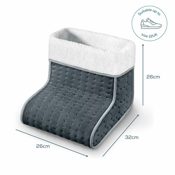 Beurer FW20 Cosy Electric Heated Foot Warmer, Grey