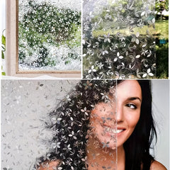 1 Roll Of Self-adhesive PVC Glass Static Window Film Window Sticker, Suitable for Floor-To-Ceiling Windows in Bathrooms And Restrooms, UV Resistant, Transparent And Opaque Window Film for Living Room Home Decoration
