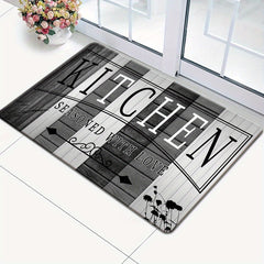 1pc Kitchen Mat, Polyester Fiber Crystal Velvet, Hand Wash Only, Comfortable Cushioning, for Kitchen Laundry Room Hallway Living Room, Ideal Holiday Gift Choice, ≥800g/㎡