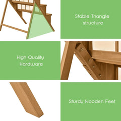 4-Tier Wooden Plant Stand with Sturdy Structure for Garden Patio Balcony Easy Assembly