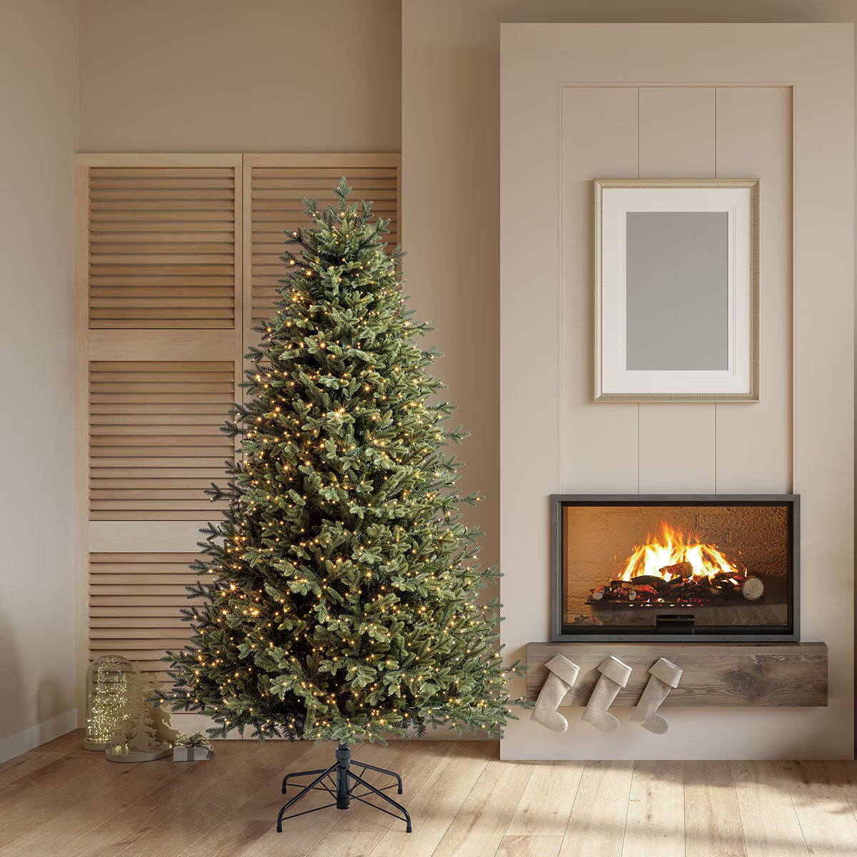 6.5Ft (1.9M) Pre-Lit Aspen Artificial Christmas Tree with 1,500 Colour Changing Micro LED Lights