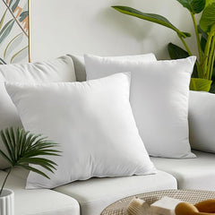 2/4/6 Pack Super Soft White Square Pillow Cores with Zip Closure - Fluffy Cushion Inserts 45x45cm (18x18in) for Sofa, Bed, Car & Home Decor - Decorative Sofa Cushions, Car Pads, Bed Fillers - All-Season Use, Hand Wash Only, Contemporary Style